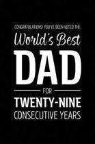 Congratulations! You've Been Voted The World's Best Dad for Twenty-Nine Consecutive Years