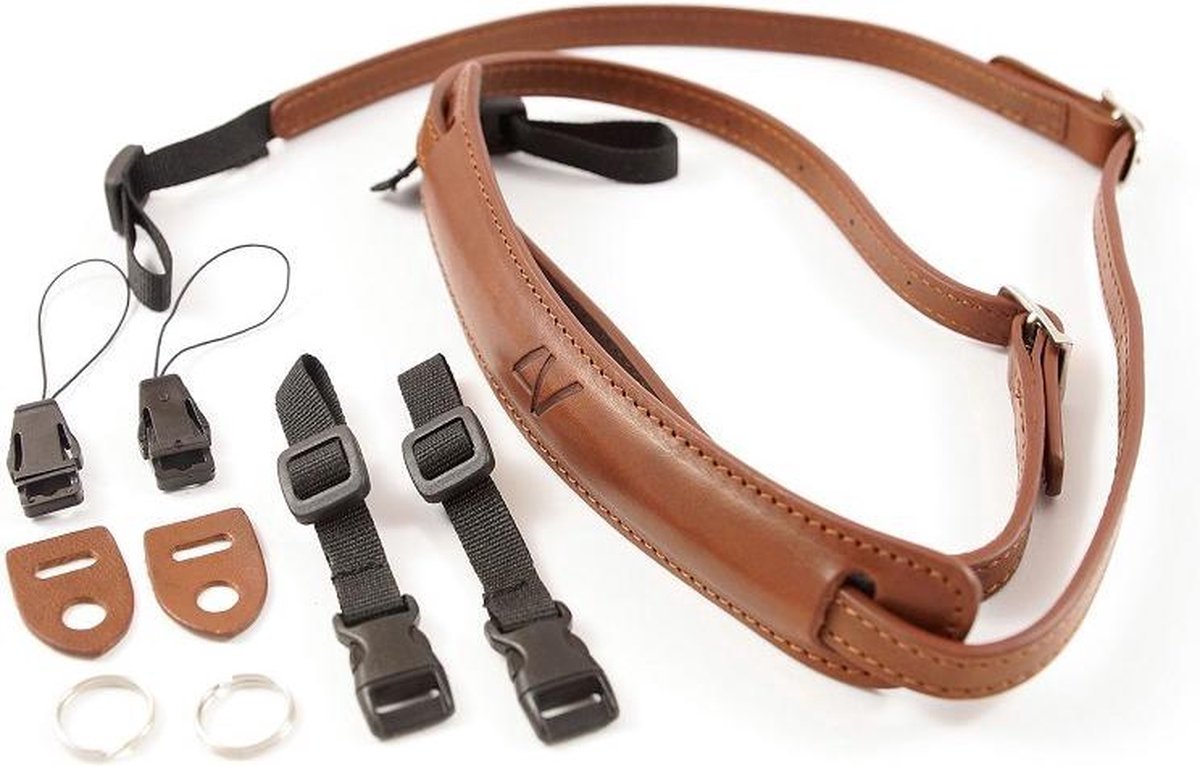 4V Design Lusso Slim Neck Strap Tuscany Leather Brown/Brown