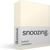 Snoozing - Badstof - Hoeslaken - Tweepersoons - 120/130/140x200 cm - Ivoor