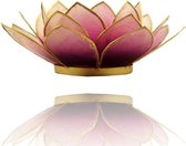Lotus sfeerlicht violet goudrand - 13.5 cm - S