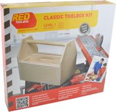 Red Toolbox: Houtwerk Kit L1 - GEREEDSCHAPSKIST om zelf te maken 32.6x17x25.2cm,