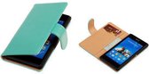 PU Leder Turquoise Sony Xperia E3 Book/Wallet Case/Cover