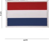 Embleem patch Nederlandse vlag met klittenband van PVC
