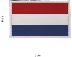 Embleem patch Nederlandse vlag met klittenband van PVC | bol