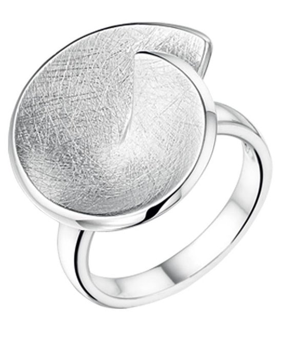 The Jewelry Collection Ring Gescratcht - Zilver Gerhodineerd