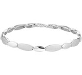 The Jewelry Collection Armband Poli/mat 5,5 mm 20 cm - Zilver