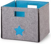 Childhome - Vilten Opbergbak Ster 32x32x30 cm - Grijs en Turquoise