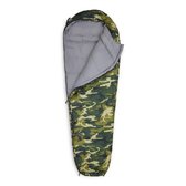 Lumaland - Mummieslaapzak - outdoor slaapzak - 230 x 80 cm - incl. tas, verpakt 26 x 14 cm - Camouflage groen