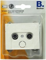 BERKER K1 wandcontactdoos met centraalplaat wit