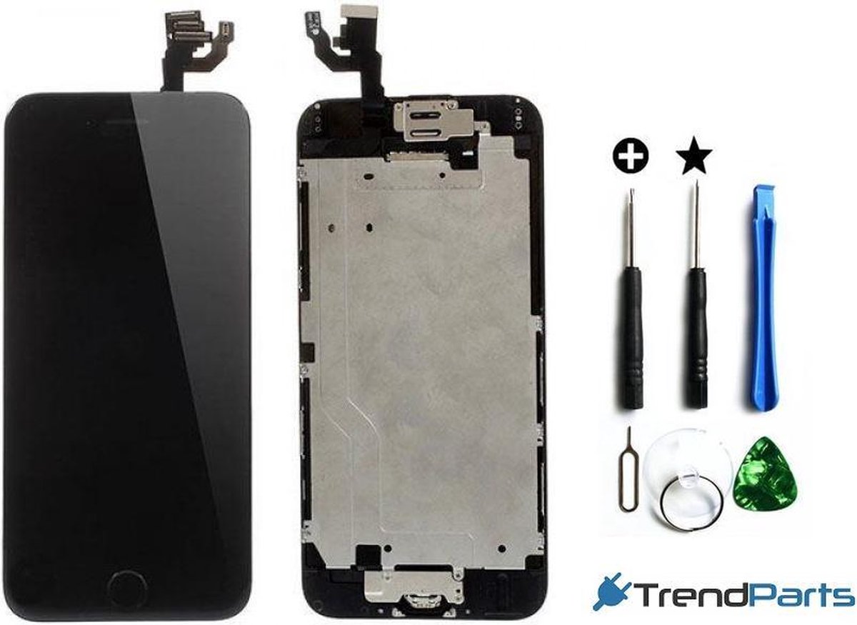 Compleet Voorgemonteerd LCD scherm Zwart + Tools + tempered glass Screen protector voor de iPhone 6 4.7 - AAA+