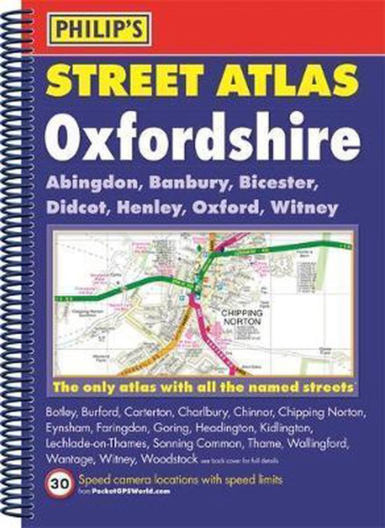 Hachette UK Philip's Street Atlas Oxfordshire 5ED Spiral (New Edition), Anglais, Livre broché, 296 pages