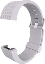 By Qubix - Fitbit Charge 2 siliconen bandje (Large) - Grijs - Fitbit charge bandjes