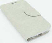 Xssive Hoesje voor Samsung Galaxy S3 Mini i8190 i8200 - Book Case Schubben Zilver Grijs