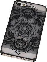 Apple iPhone 5 / 5S Hardcase Roman Zwart - Back Cover Case Bumper Cover
