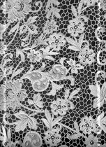 black and white flowers placemats 30x43 cm