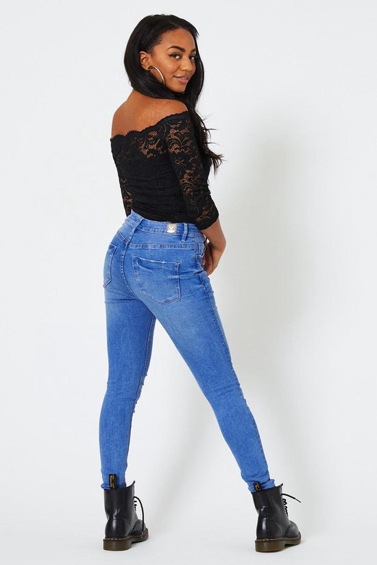 Coolcat Broek High waist jeans Ygwenbtn - Super Used - L | bol.com