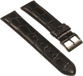Croco Zwart Horlogeband - 22mm -  Quick Release