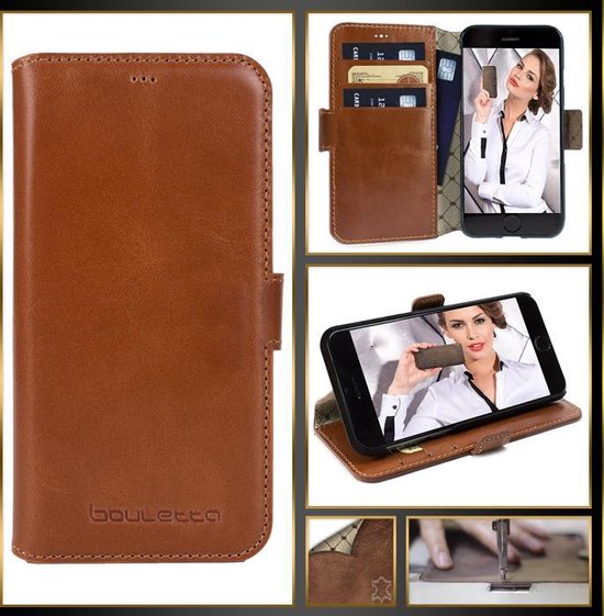 Bouletta - iPhone 6 Plus hoes - Leer BookCase Bruin (Rustic Cognac) |  bol.com