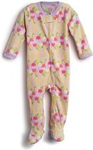 Meisjes pijama fleece met Bloemen ontwerp (maat 6-12 maanden)