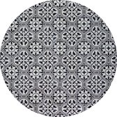 Vloerkleed vinyl rond | Grey Mosaic | 195 cm Rond