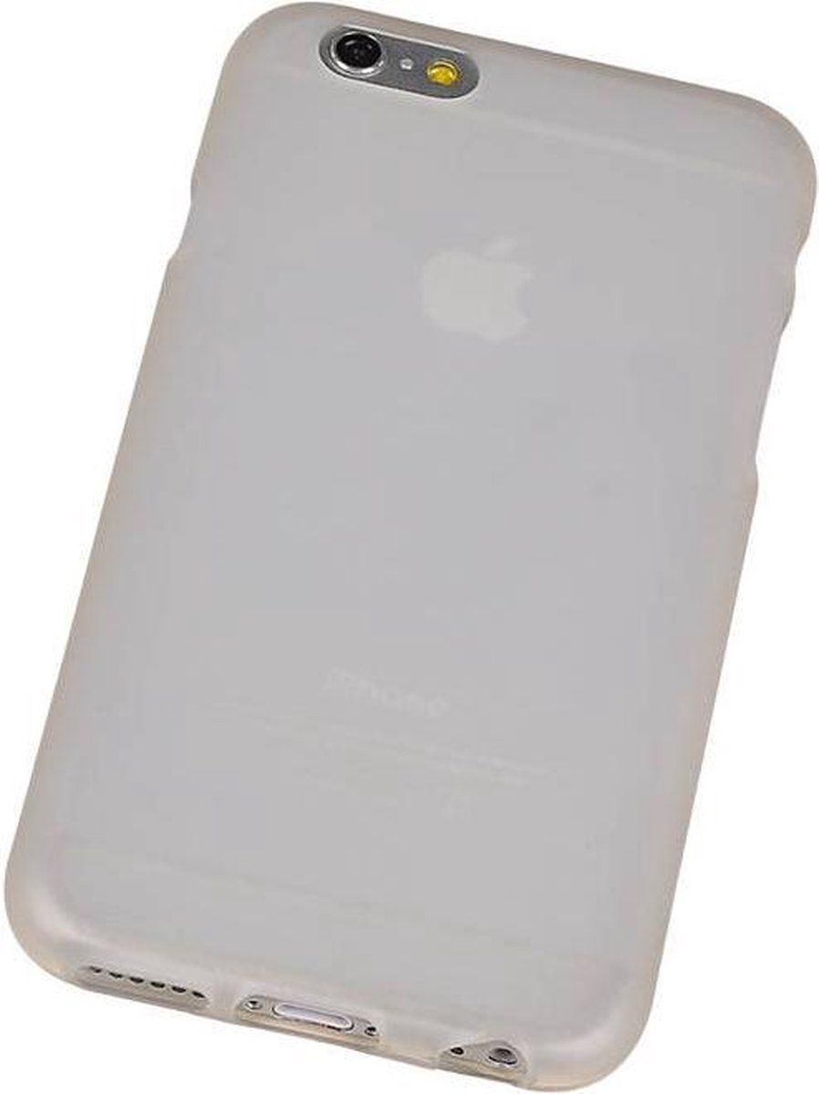 Apple iPhone 6 / 6S TPU Hoesje Transparant Wit ?Back Case Bumper Hoes Cover