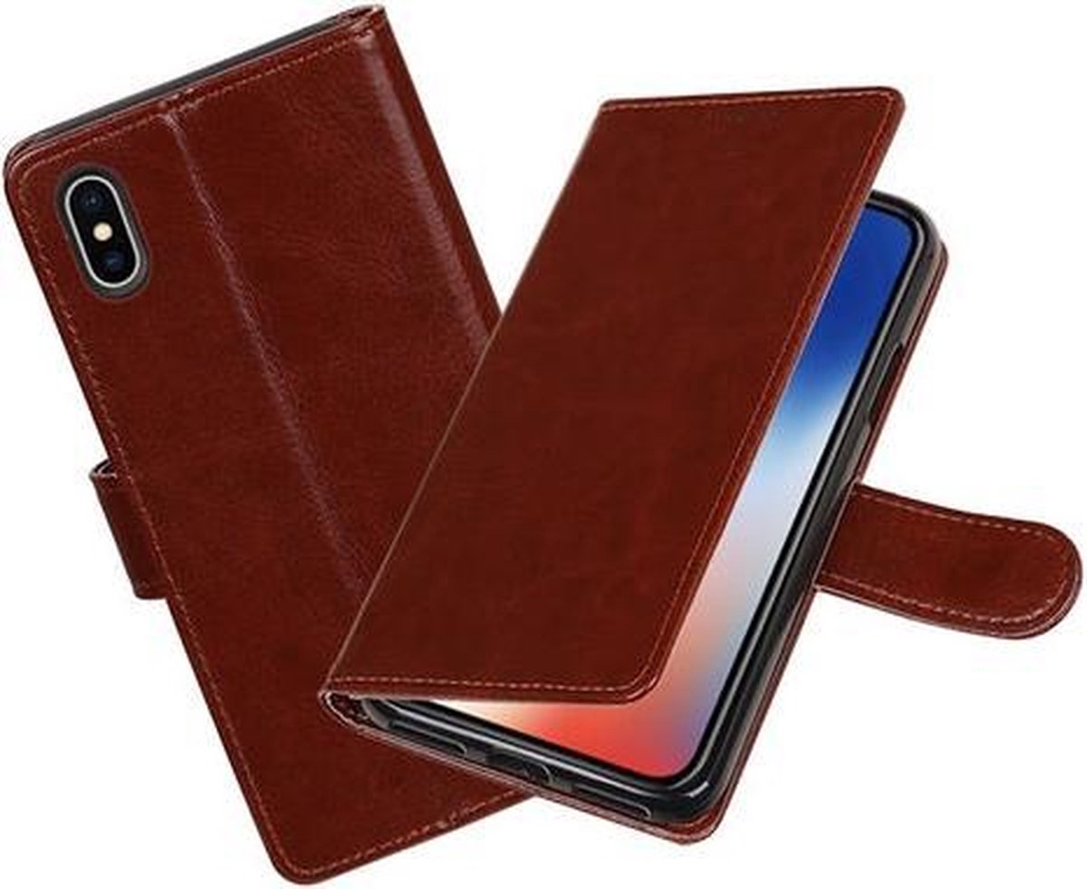 BestCases.nl Bruin Portemonnee booktype hoesje Apple iPhone X