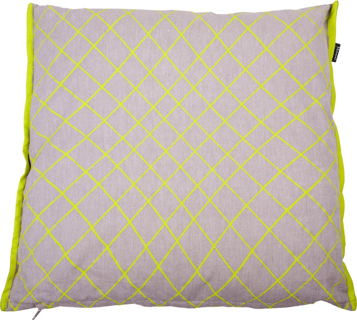 In The Mood Melange Raster - Sierkussen - Lime - 50x50 cm Groen