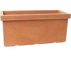 Bloembak Buiten Sagitta Liscio 70x30x30cm TERRE DE SIENNE Teiplast