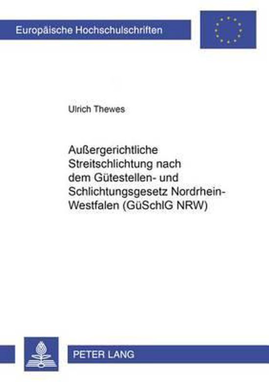 Außergerichtliche Streitschlichtung nach dem Gütestellen- und Schlichtungsgesetz... | bol.com