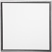 ArtistLine Canvas met lijst, buitenmaat 54x54 cm, diepte 3 cm, 1 stuk, wit, antiek zilver