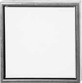 ArtistLine Canvas met lijst, buitenmaat 34x34 cm, diepte 3 cm, 1 stuk, wit, antiek zilver