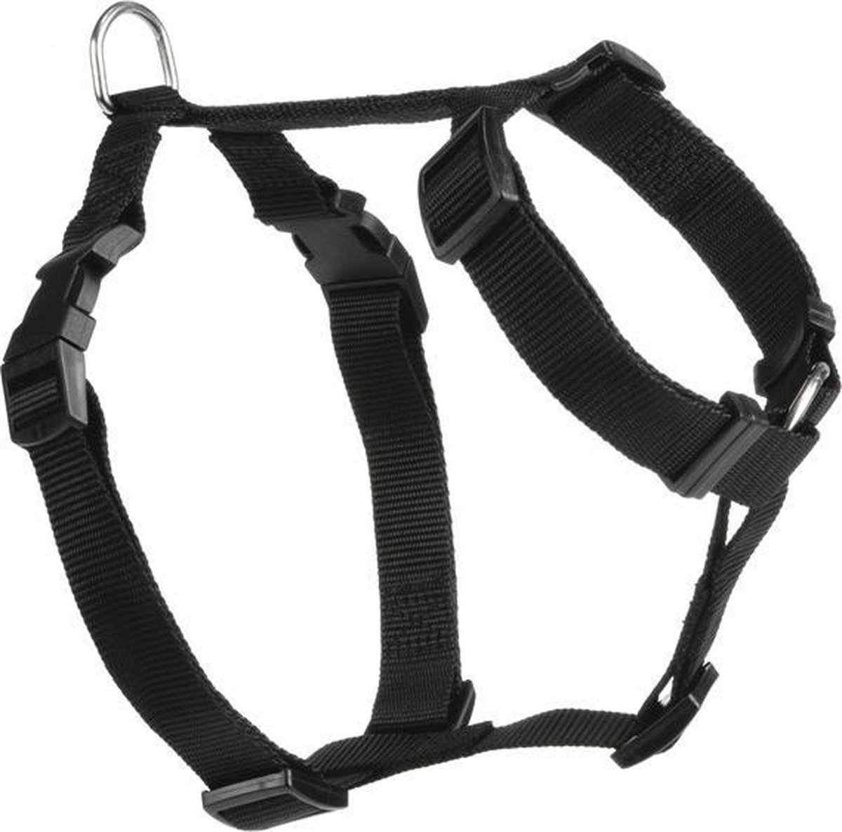 Beeztees Wandel- en Autogordel - Hond - Nylon - Zwart - 50-75 cm