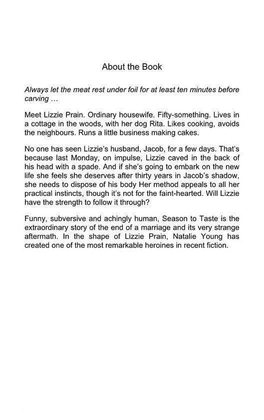 Season to Taste or How to Eat Your Husband