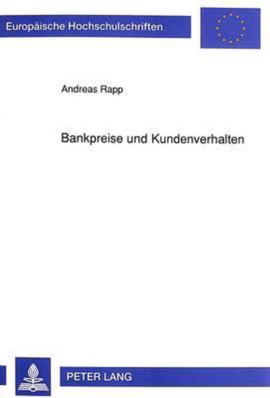 Bankpreise Und Kundenverhalten - cover