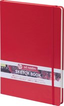 Carnet de croquis Talens Art Creation - rouge - relié - papier blanc