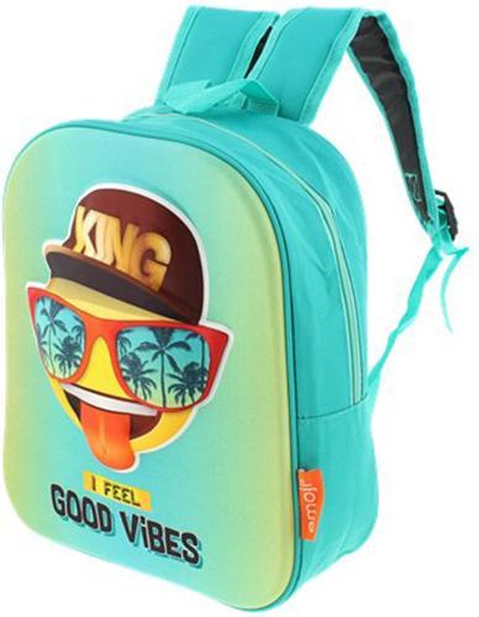 Emoji met sunglasses Rugzak - King - Multicolor - 27 x 10 x 32 cm