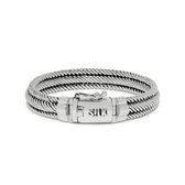 SILK Jewellery - Zilveren Armband - Weave - 731.22 - Maat 22