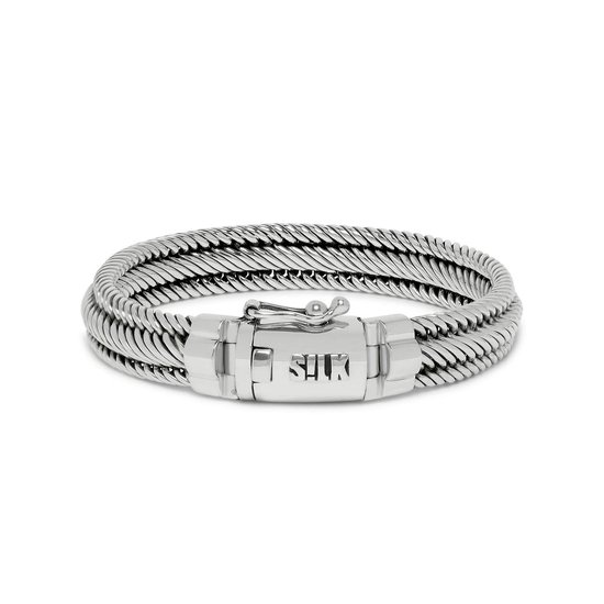 SILK Jewellery - Zilveren Armband - Weave - 731.22 - Maat 22,0