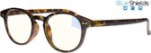Icon Eyewear TFD003 +1.00 Boston BlueShields Leesbril - blauw licht filter lens - Tortoise