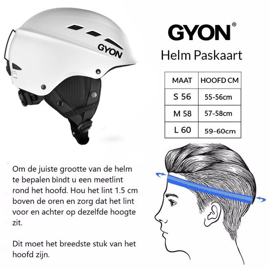 bol.com | Gyon® Sneeuw Sport Ski Helm 60 cm / L