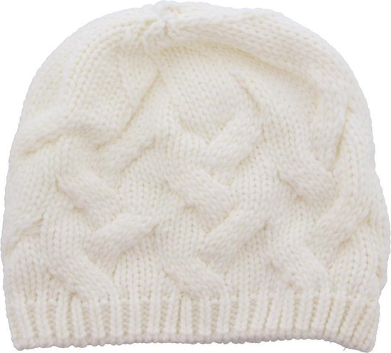 Witte gebreide muts. | bol.com