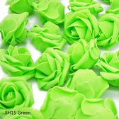 30 Stuks Schuimrozen - Foam Flower - 4cm - Groen - Decoratie - Knutselen - Home Decor - Versiering - Creatief