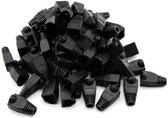 10 Zwarte netwerk schoentjes voor RJ45 connectoren