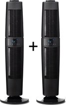 Clean Air Optima® 2 stuks CA-406B - Design Torenventilator - Ventilator met Temperatuursensor - Oscillatie: 90º en 360º