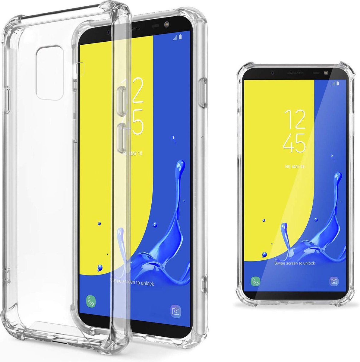 Samsung Galaxy J4 Plus 2018 Hoesje Anti Shock Hybrid Transparant