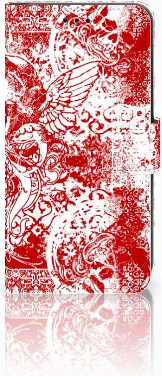 Telefoonhoesje met Naam Xiaomi Mi A2 Lite Angel Skull Rood