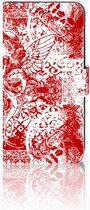 Xiaomi Mi A2 Lite Bookcover hoesje Angel Skull Red