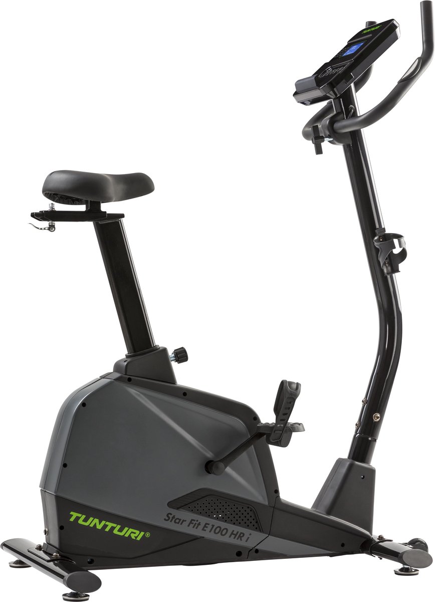 Tunturi Star Fit E100 HR i plus Hometrainer - Ergometer - Fitnessfiets - Bluetooth - 21 trainingsprogramma's - 16 weerstandniveaus - Kleur: zwart - Incl. fitness app