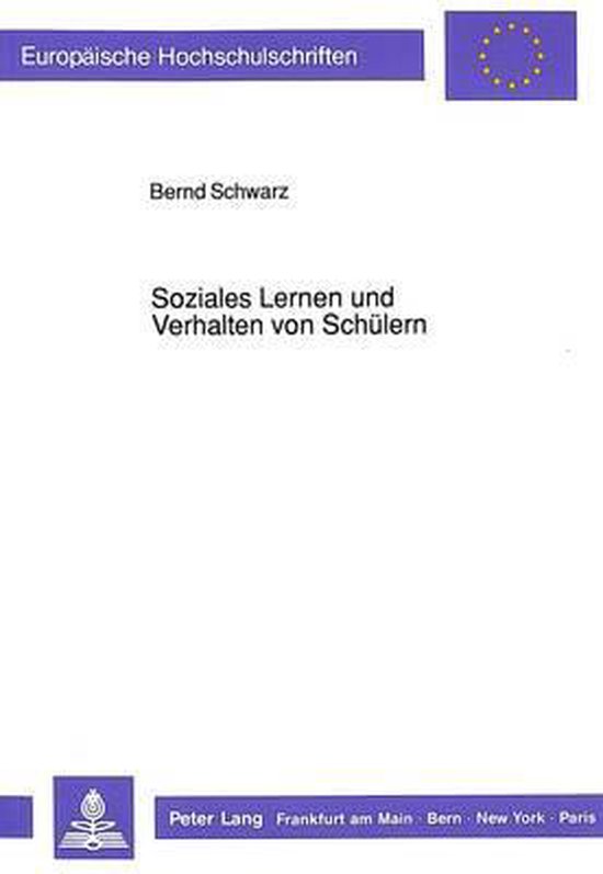 Buch über Etikette Und Soziales Verhalten Soziales Lernen Und Verhalten Von Schuelern, Bernd Schwarz, Schwarz