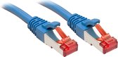 LINDY 47725 RJ45 Netwerkkabel, patchkabel CAT 6 S/FTP 20.00 m Blauw Snagless 1 stuk(s)